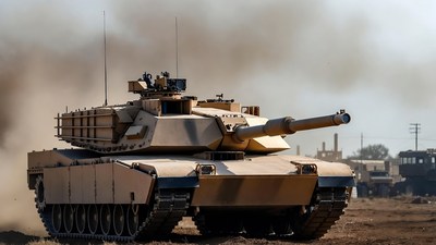 M1 Abrams Tank in Desert Dust