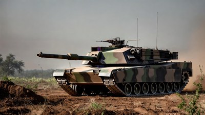 M1 Abrams Tank in Camouflage