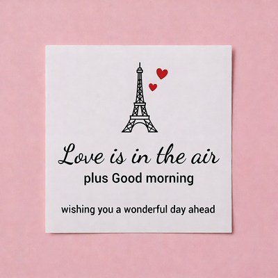 Love is in the Air Good Morning Card