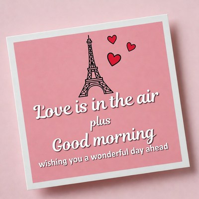 Love is in the Air Eiffel Tower Card