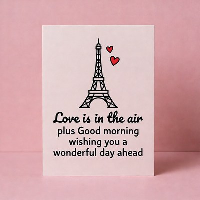 Love in the Air Eiffel Tower Card