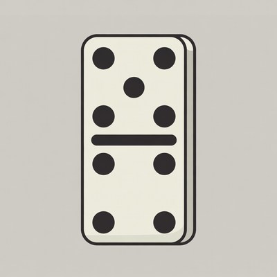 Double-six domino tile