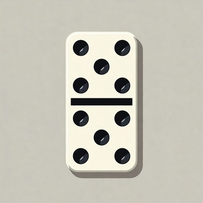 Double-six domino tile