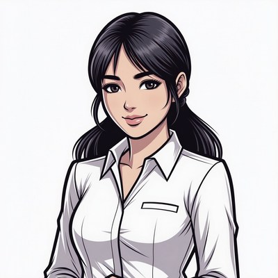 Anime girl in white shirt