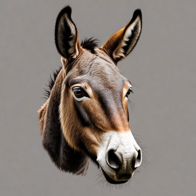 Close-up donkey portrait