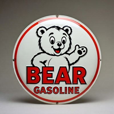 Vintage Bear Gasoline Sign