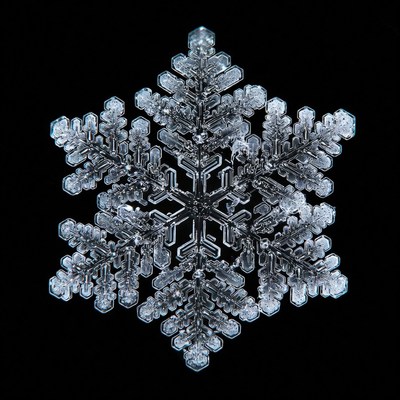Detailed Snowflake Crystal Macro