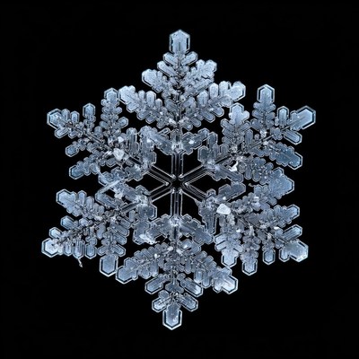 Detailed snowflake crystal