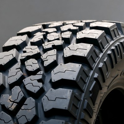 Close-up Off-Road Truck Tire