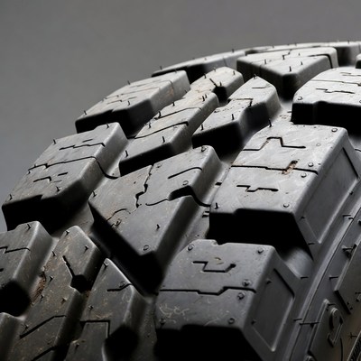 Closeup of Off-Road Truck Tire Tread