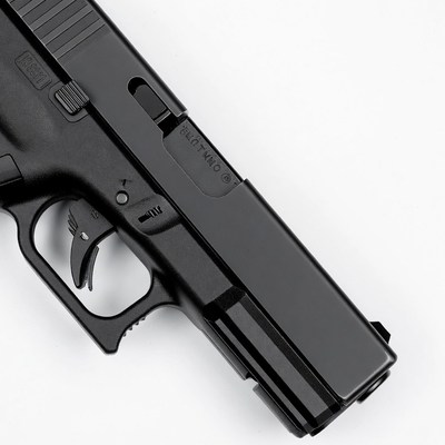 Glock 19 Black Pistol Side View