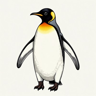 King Penguin Illustration