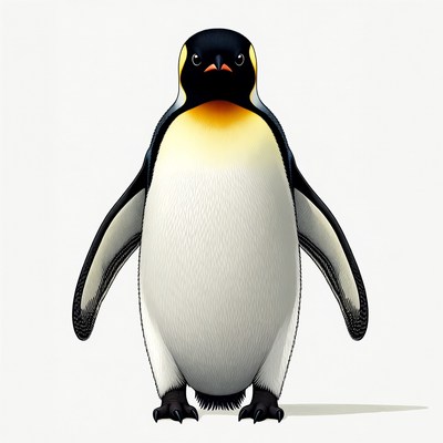 Cartoon Emperor Penguin Standing