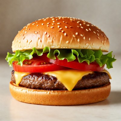 Classic Cheeseburger with Lettuce and Tomato