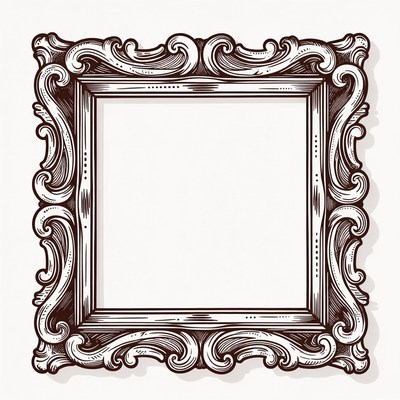 Ornate Empty Picture Frame
