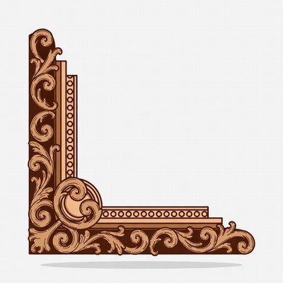 Ornate Wooden Frame Corner