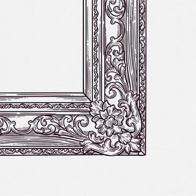 Ornate Empty Picture Frame Illustration