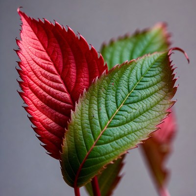 Red and Green Autumn Leaves