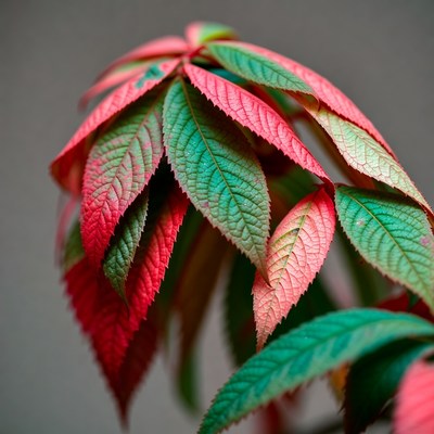 Red and Green Autumn Leaves