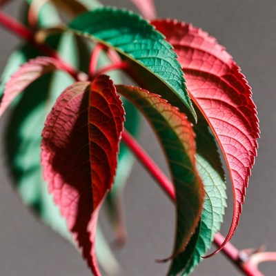 Red and Green Autumn Leaves