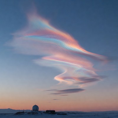 Vibrant Circumhorizontal Arc over Radar Station