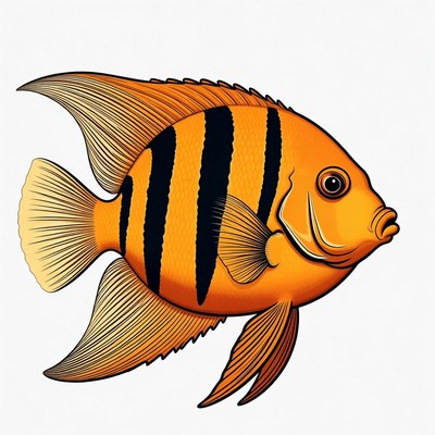 Orange Clownfish Illustration