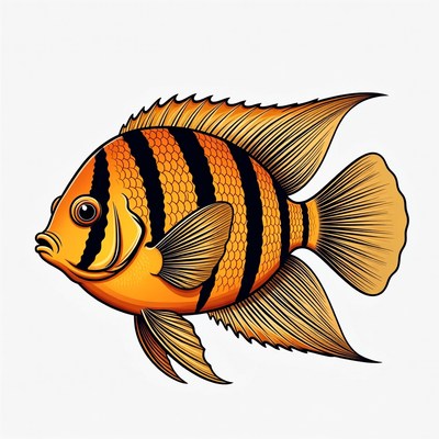 Orange Clownfish Illustration