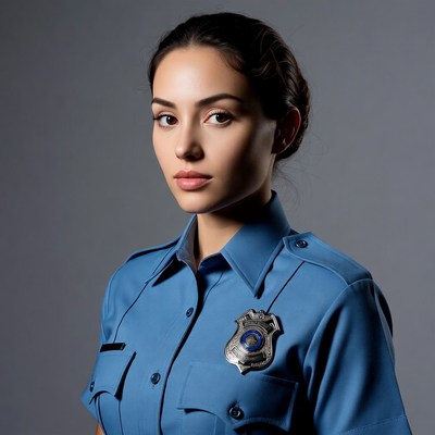 Female police officer portrait
