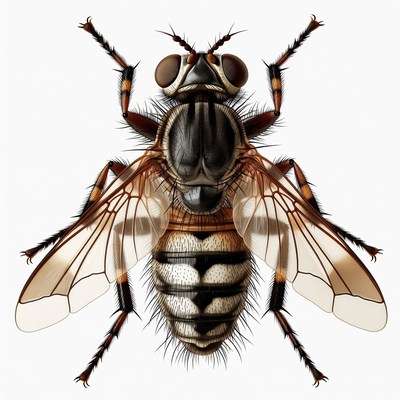 Detailed Hoverfly Illustration