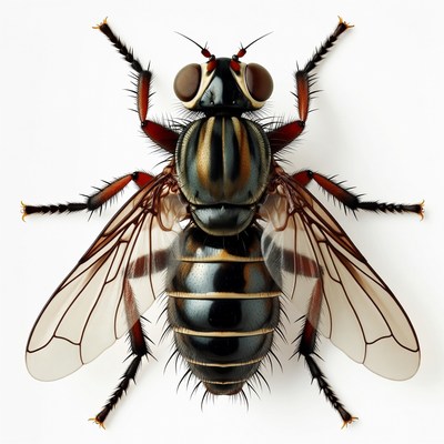 Close-up of robber fly