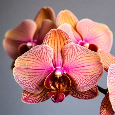 Orange Phalaenopsis Orchid Bloom