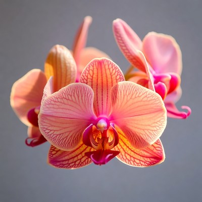 Pink Orchid Flower Closeup