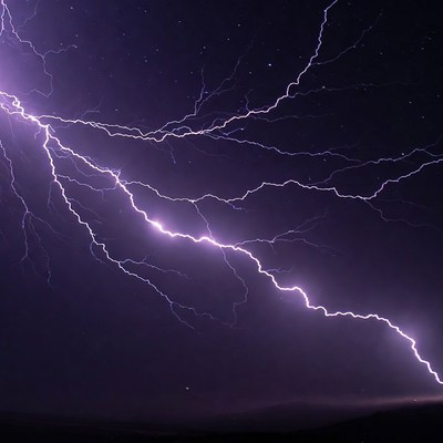 Lightning Storm Night Sky