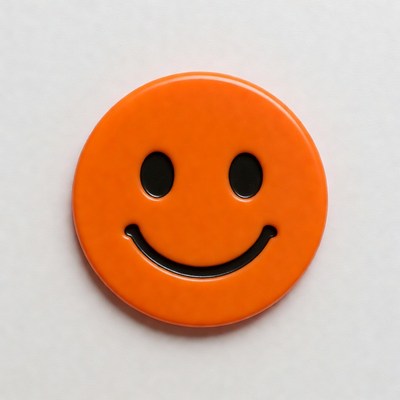 Orange Smiley Face Emoticon