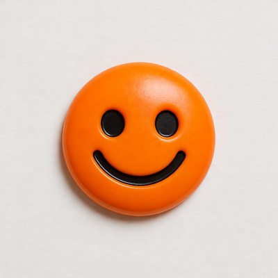 Orange Smiley Face Emoticon