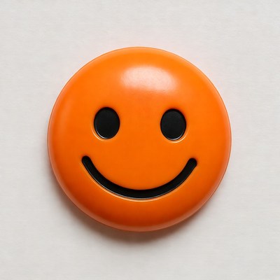 Orange Smiley Face Emoticon