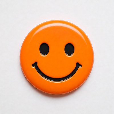 Orange Smiley Face Emoticon