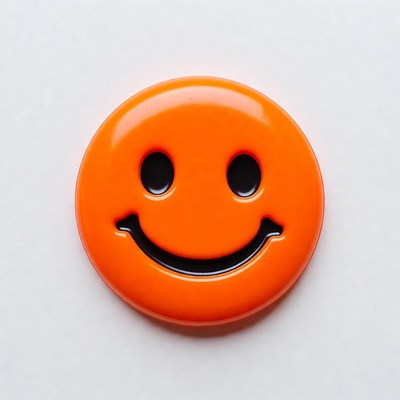 Orange Smiley Face Emoticon