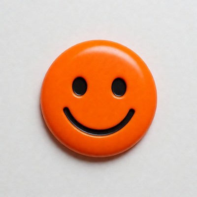 Orange Smiley Face Emoticon