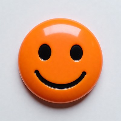 Orange Smiley Face Emoticon