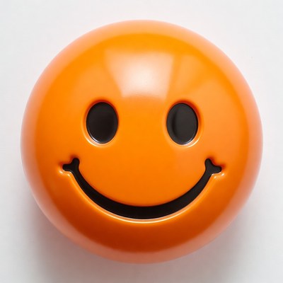 Orange Smiley Face Emoticon