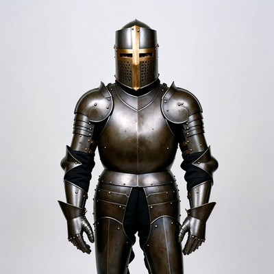 Knight in crusader armor