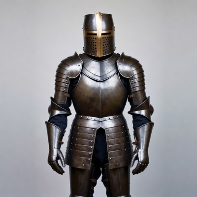 Knight in full plate armor