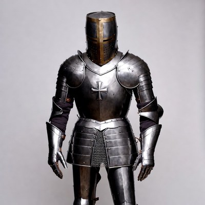 Knight in full plate armor
