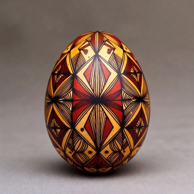 Geometric Patterned Easter Egg