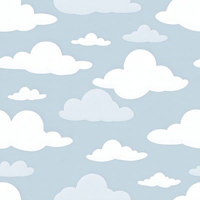 Cartoon Clouds Seamless Pattern