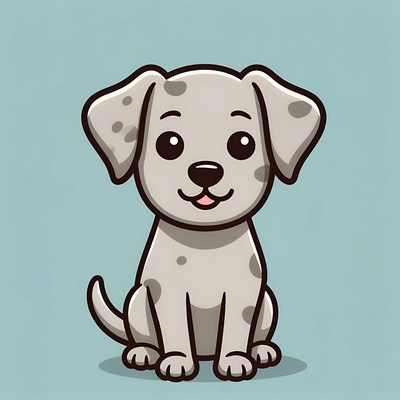 Cute Dalmatian Puppy Illustration