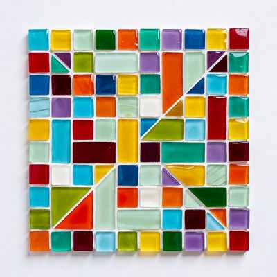 Colorful Mosaic Geometric Tile Art