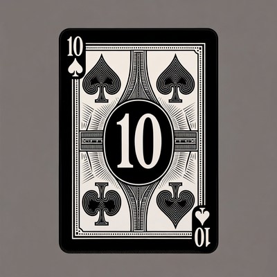 Ten of Spades Playing Card