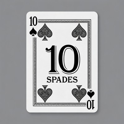 Ten of Spades Playing Card